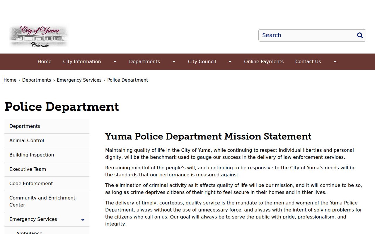 Yuma Police records resources