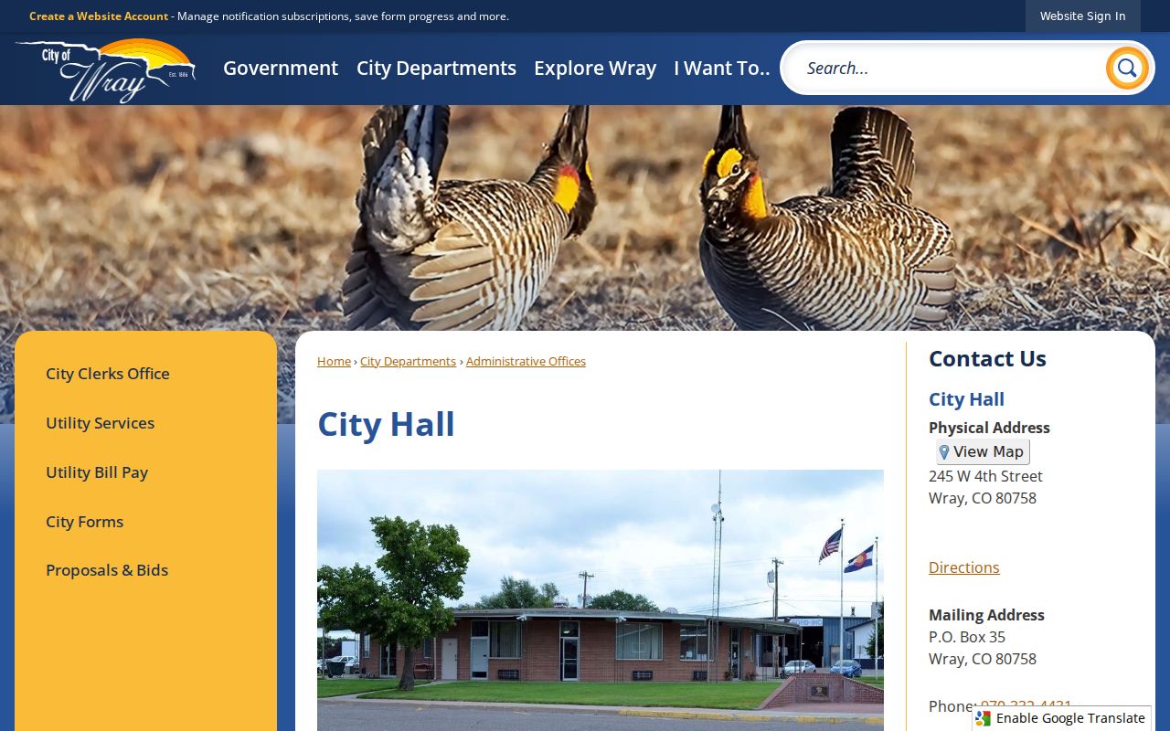 Wray administrative offices