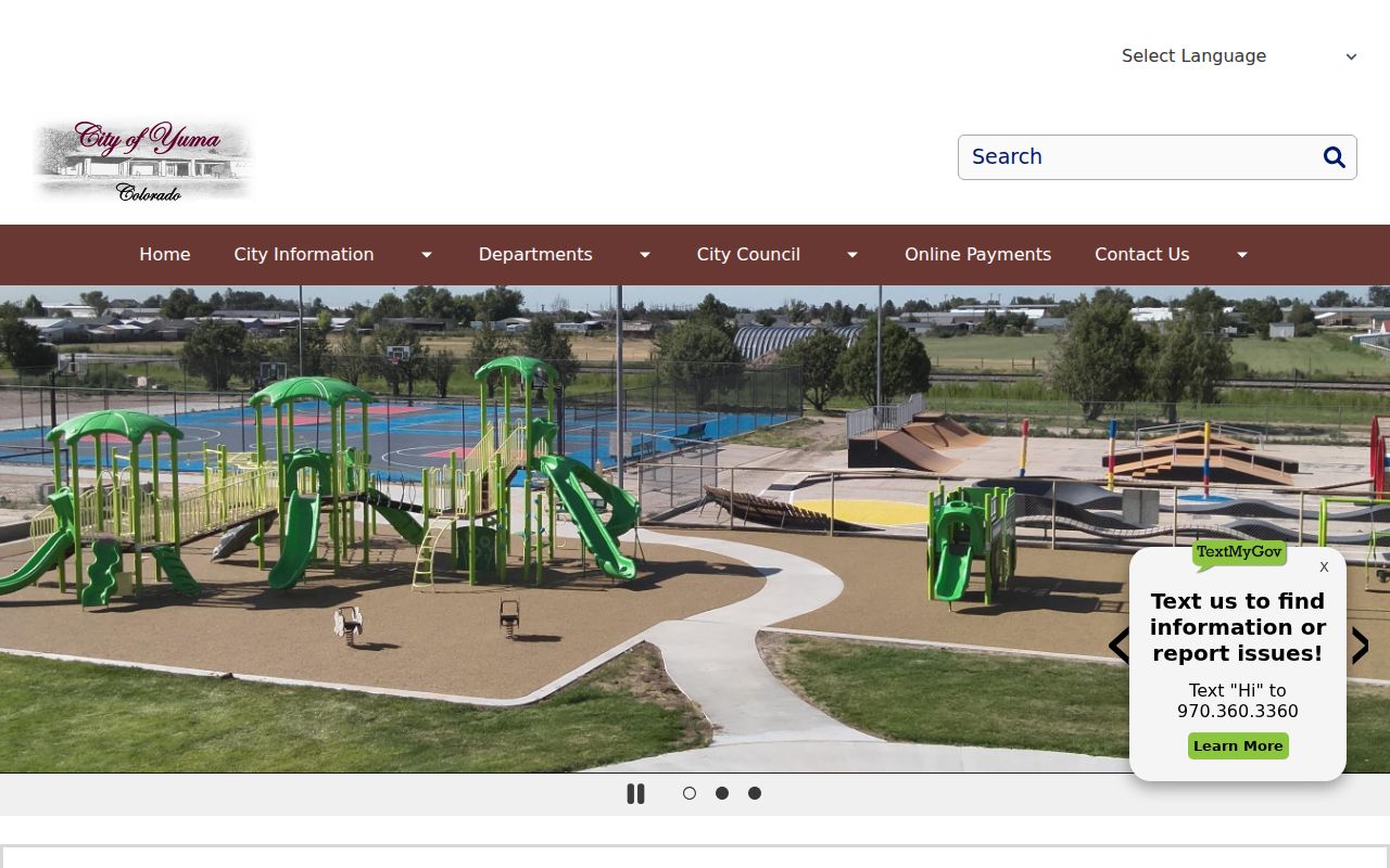 City of Yuma public contact page